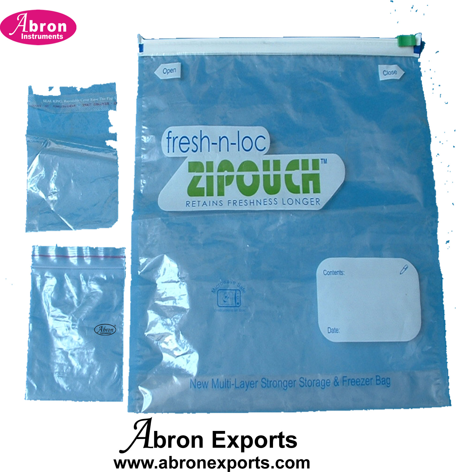 Surgical Bag Zipper with writing parts Envelop zipper Disposable Bag polypropylene 100 pc Abron  ABM-2421Z